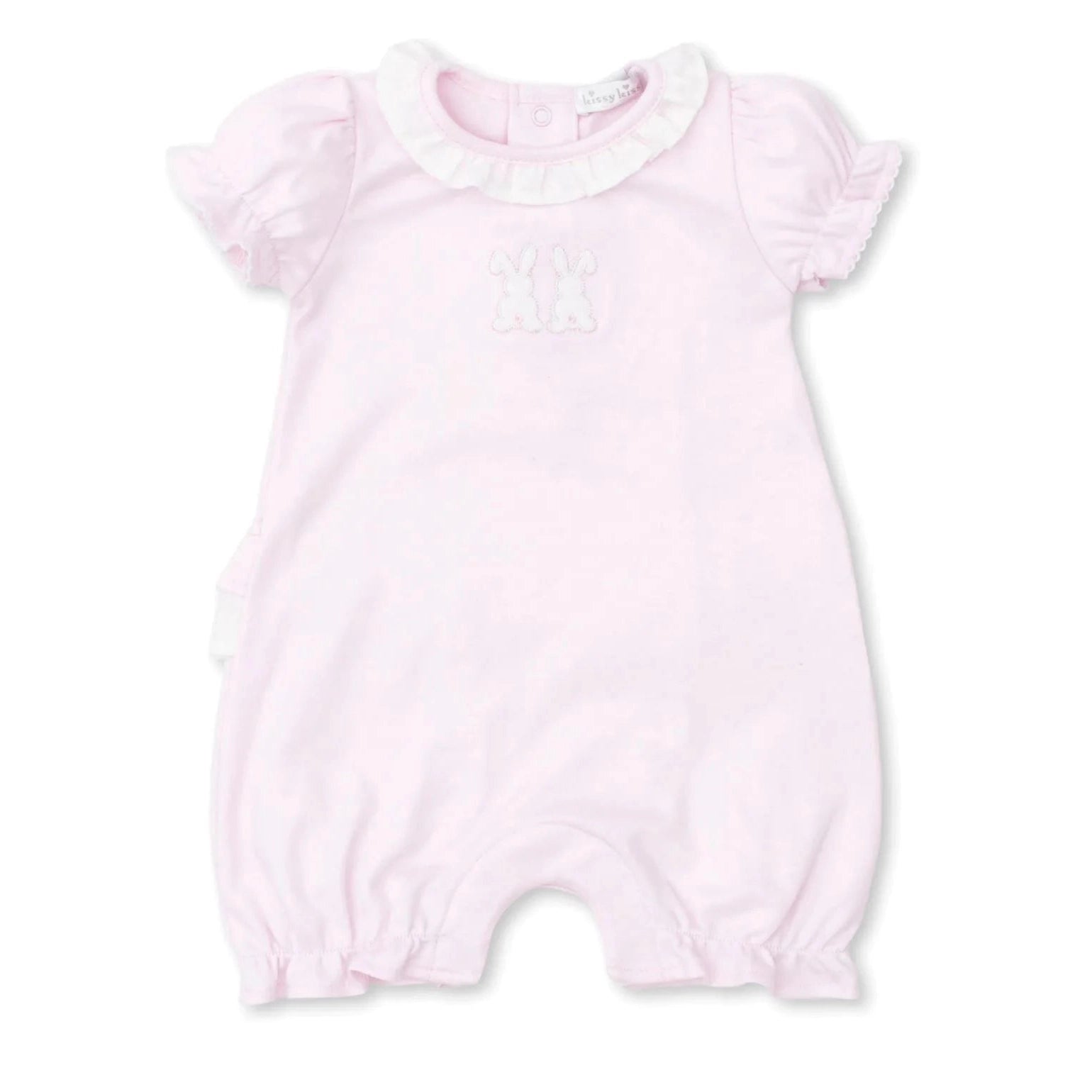Kissy Kissy Pique Bunny Rabbit Short Playsuit - Pink-Kissy Kissy-Little Giant Kidz