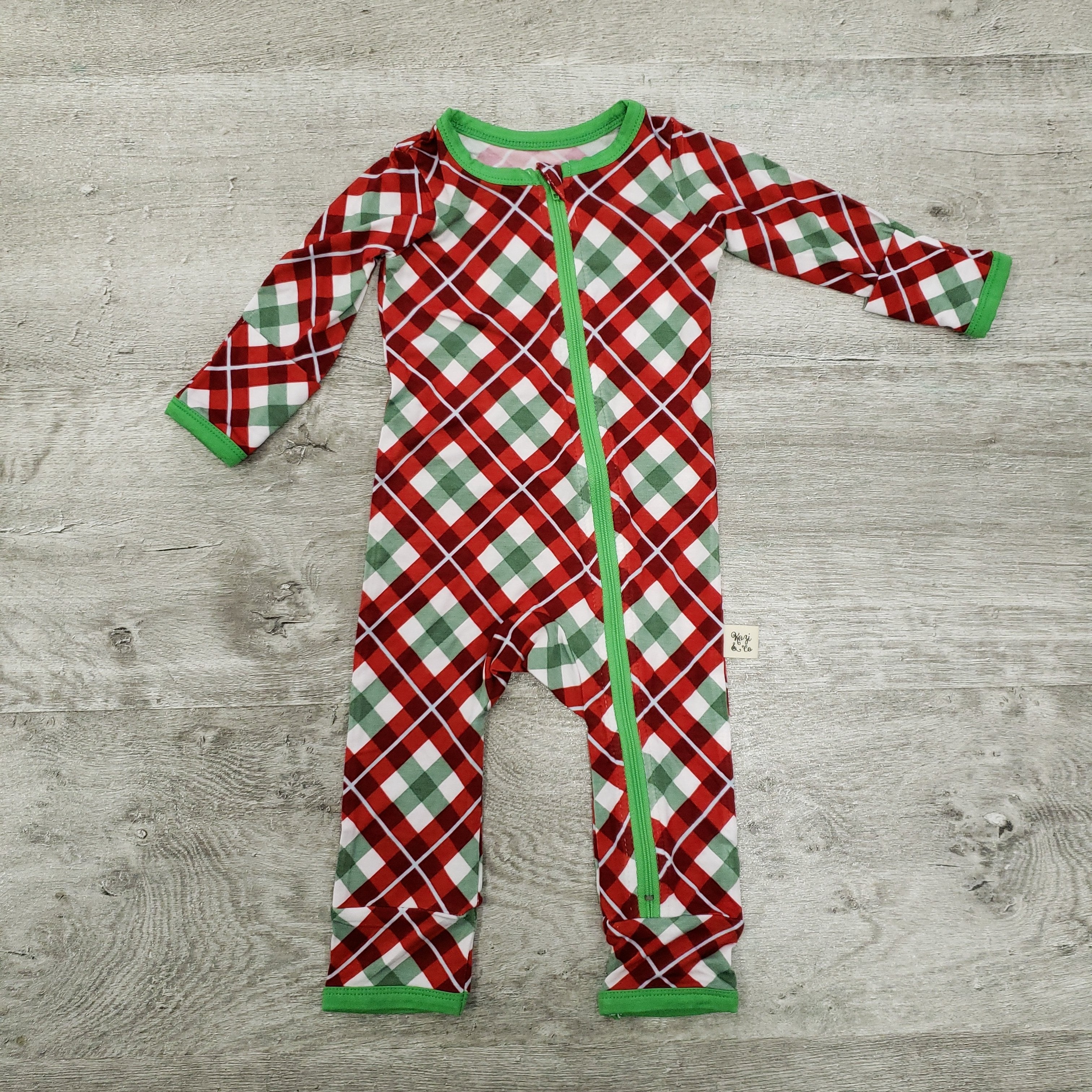 Kozi & Co. Holly Plaid Holiday Coverall-KOZI & CO-Little Giant Kidz