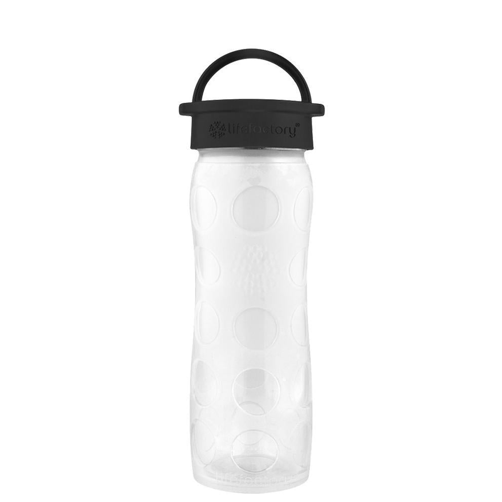 LifeFactory 16oz Glass Water Bottle - Gray-LIFEFACTORY-Little Giant Kidz