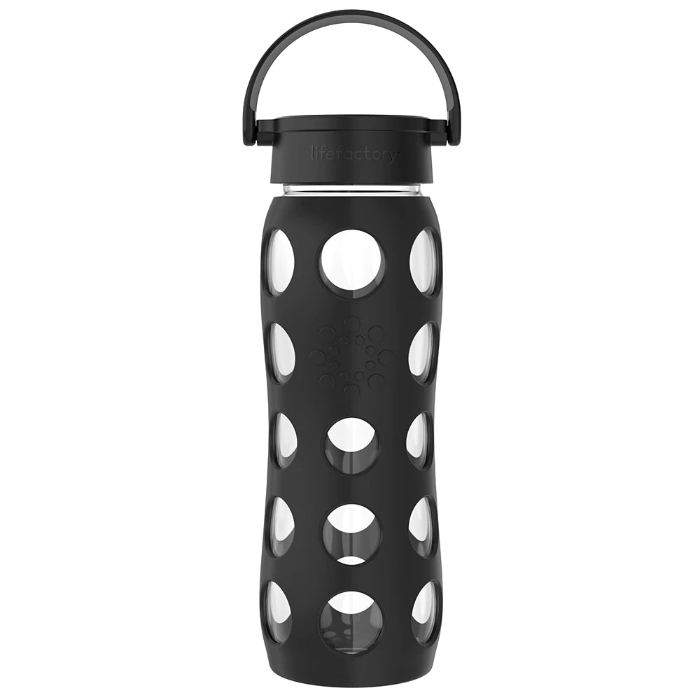 LifeFactory 16oz Glass Water Bottle - Onyx-LIFEFACTORY-Little Giant Kidz