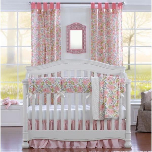 Liz & Roo Bumperless Crib Bedding Set Pink Floral-LIZ AND ROO-Little Giant Kidz