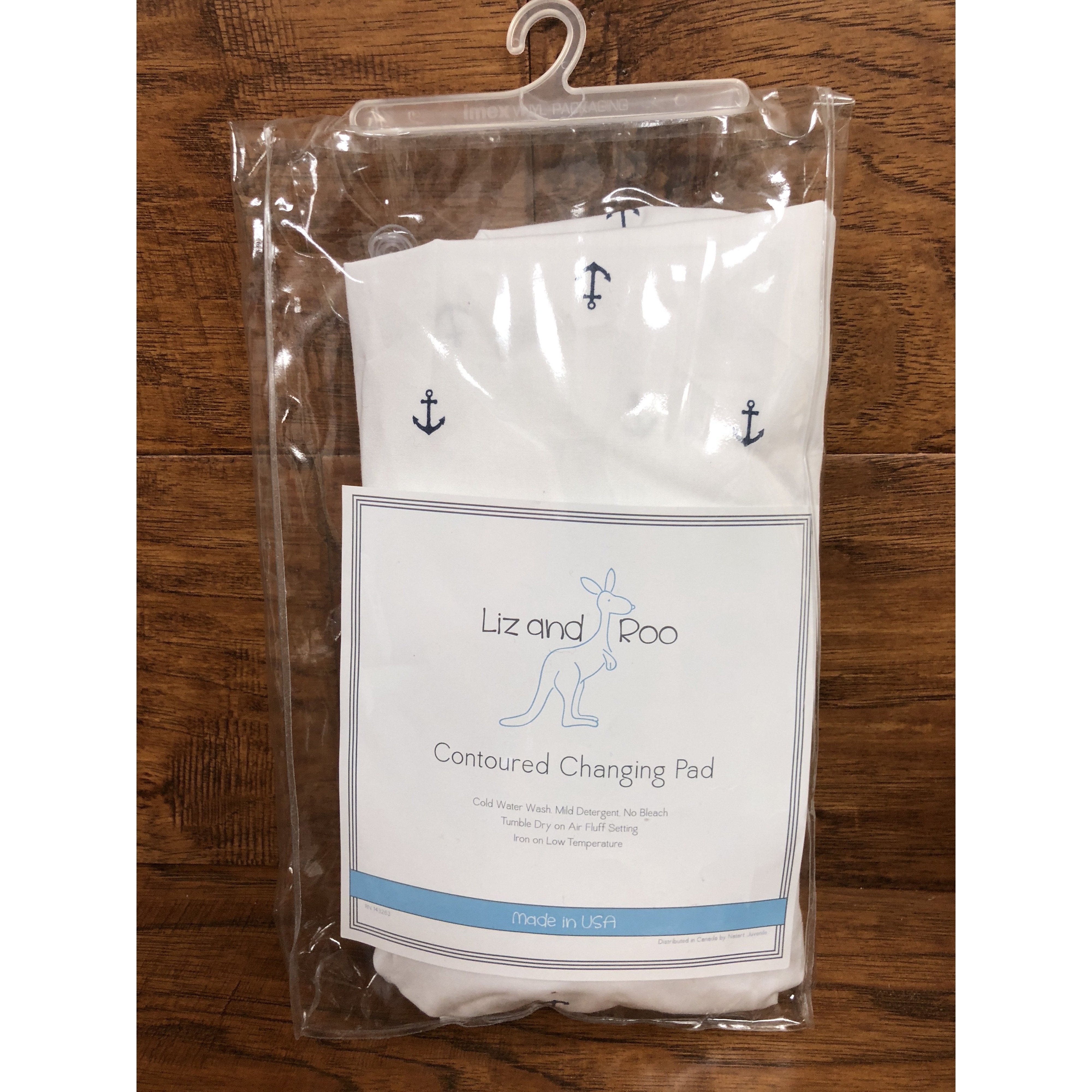 Liz & Roo Change Pad Cover Navy Anchor-LIZ AND ROO-Little Giant Kidz