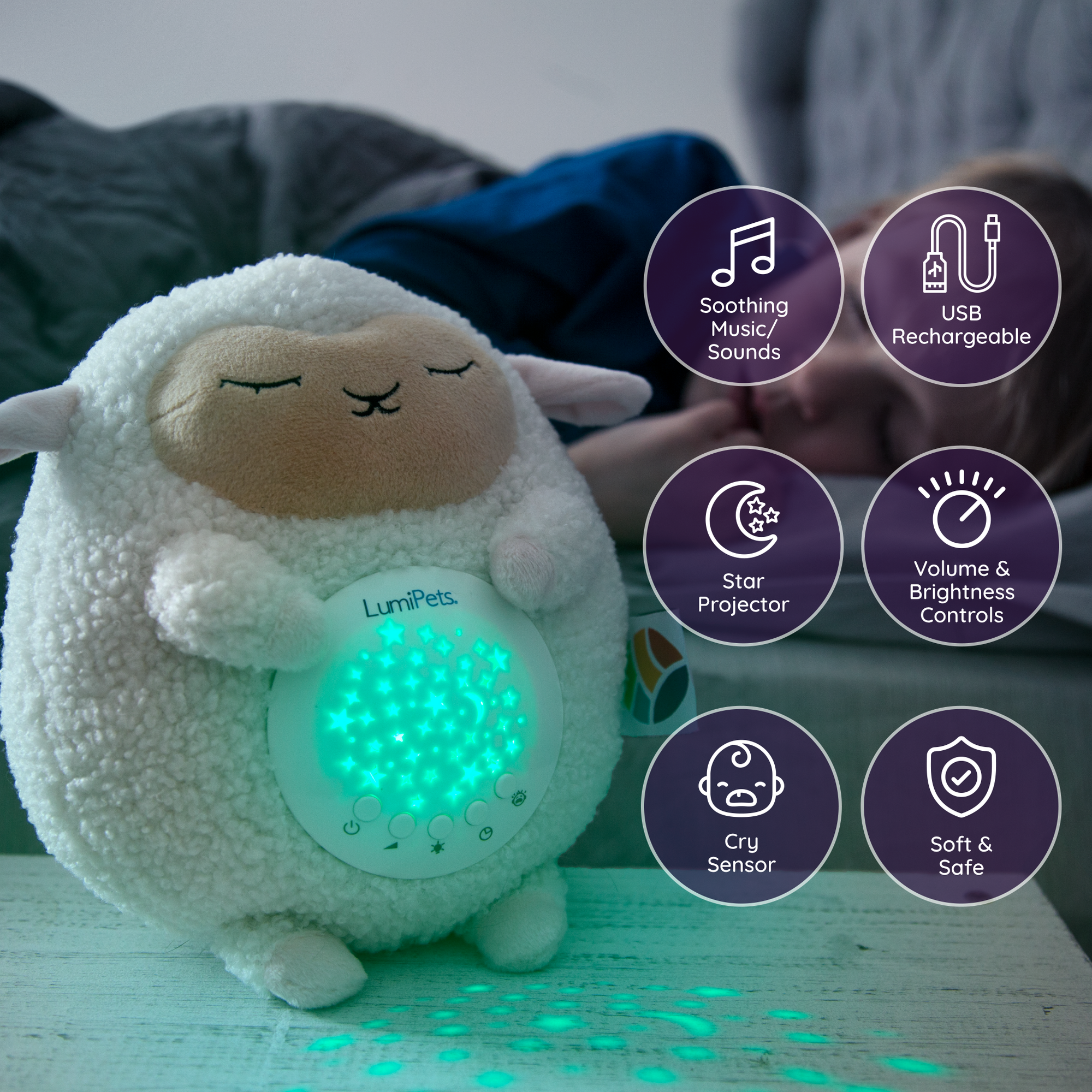 LumieWorld Sound Soother - Lamb-LumieWorld-Little Giant Kidz