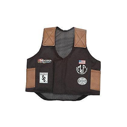 M & F Western Products Youth Bull Rider Vest - Black/Brown-M & F Western Products-Little Giant Kidz