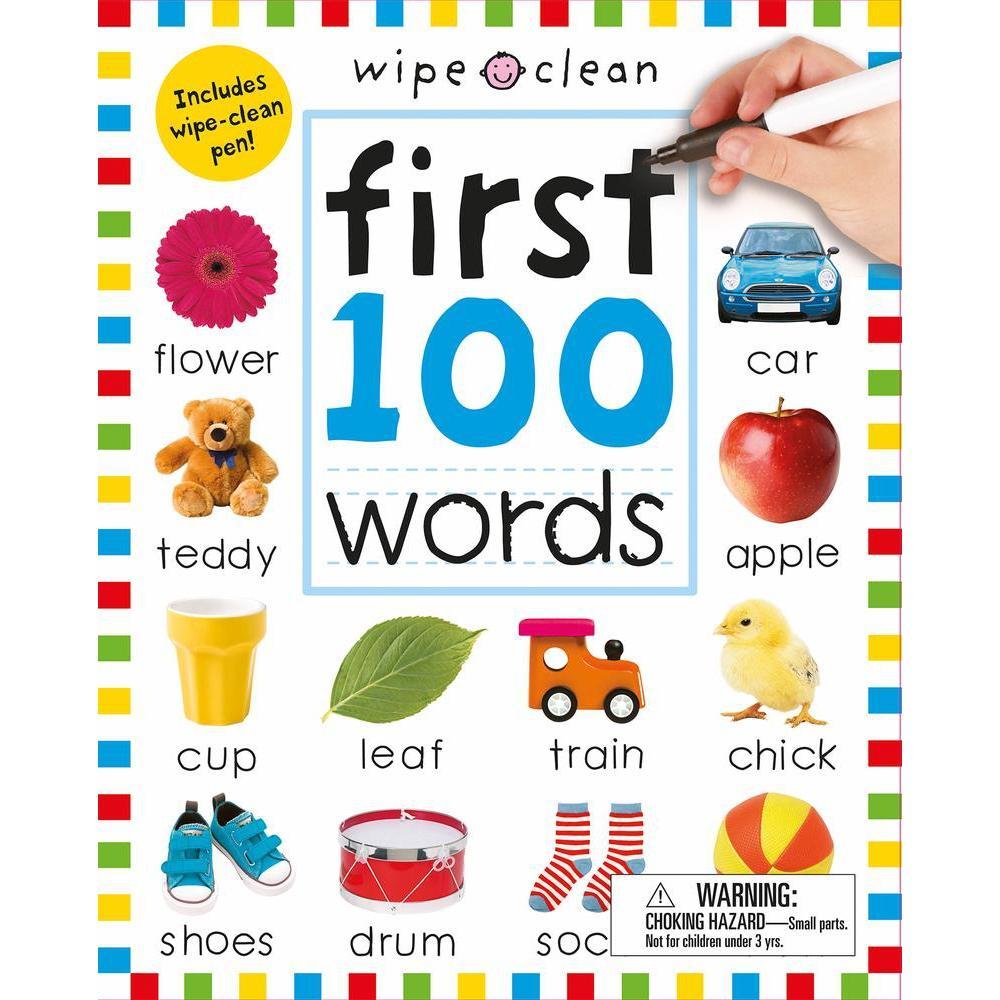 Macmillan Publishers: Wipe Clean: My First 100 Words (Enclosed Spiral Binding)-MACMILLAN PUBLISHERS-Little Giant Kidz