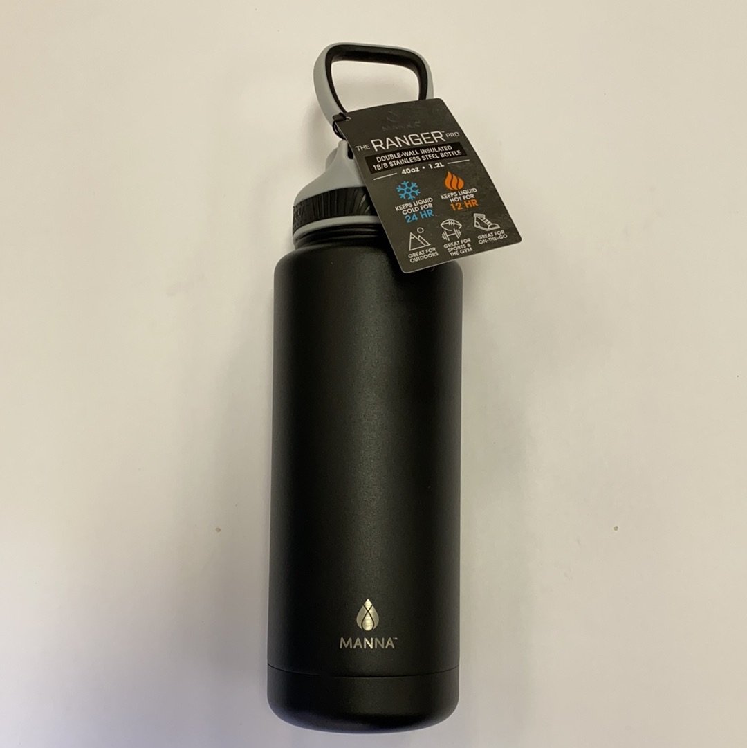 Powder coated drink bottle with stainless steel handle 18 oz