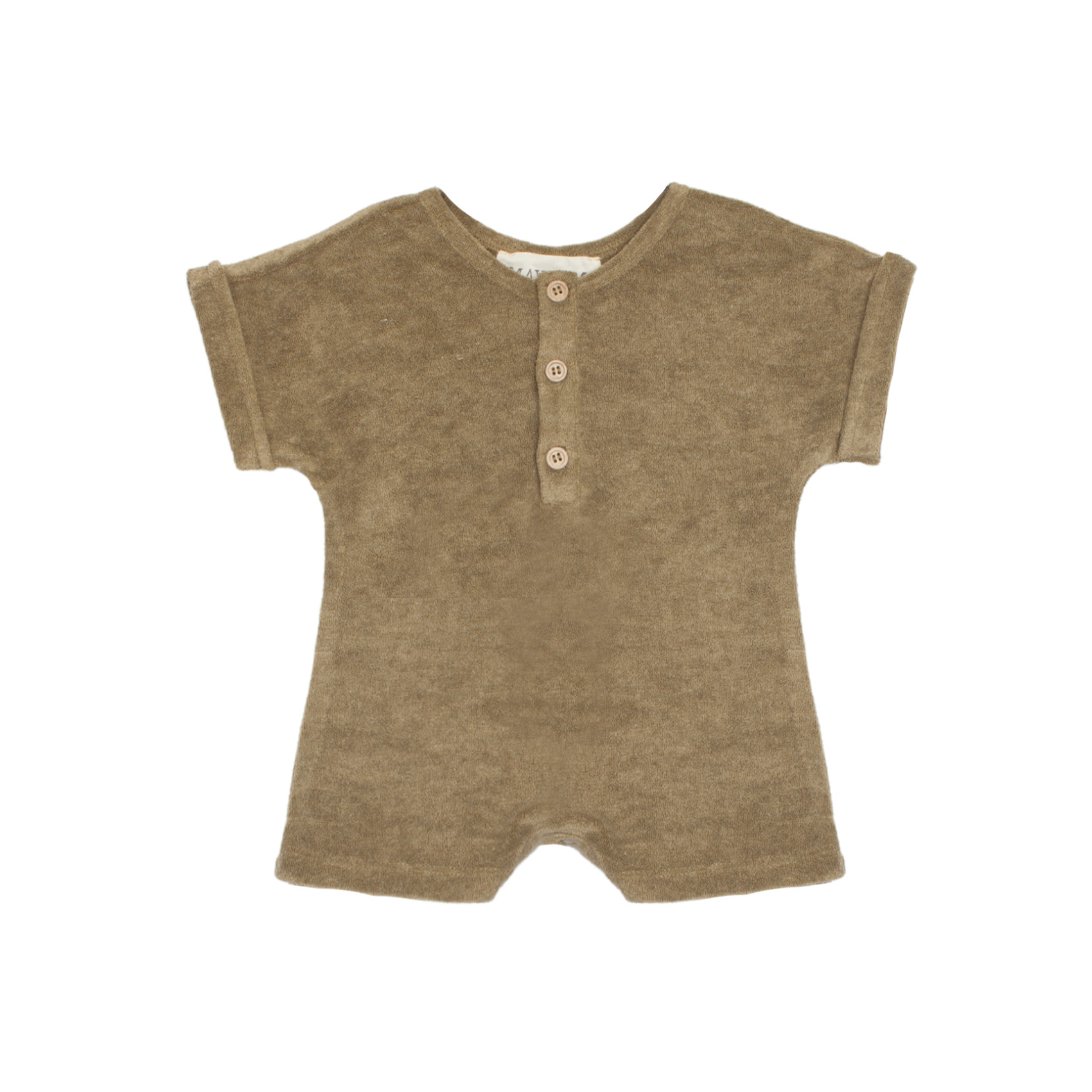 Mayhem Tyler Terry Cloth Romper Green