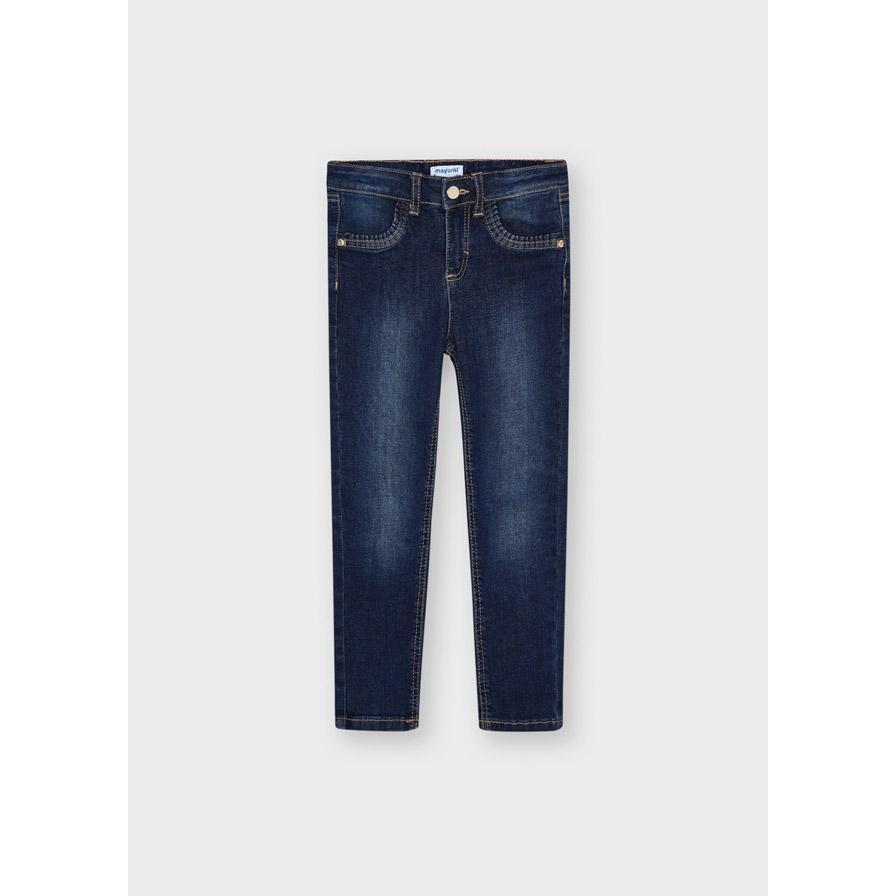 Mayoral Basic Skinny Denim Pants Girl - Dark Wash-MAYORAL-Little Giant Kidz