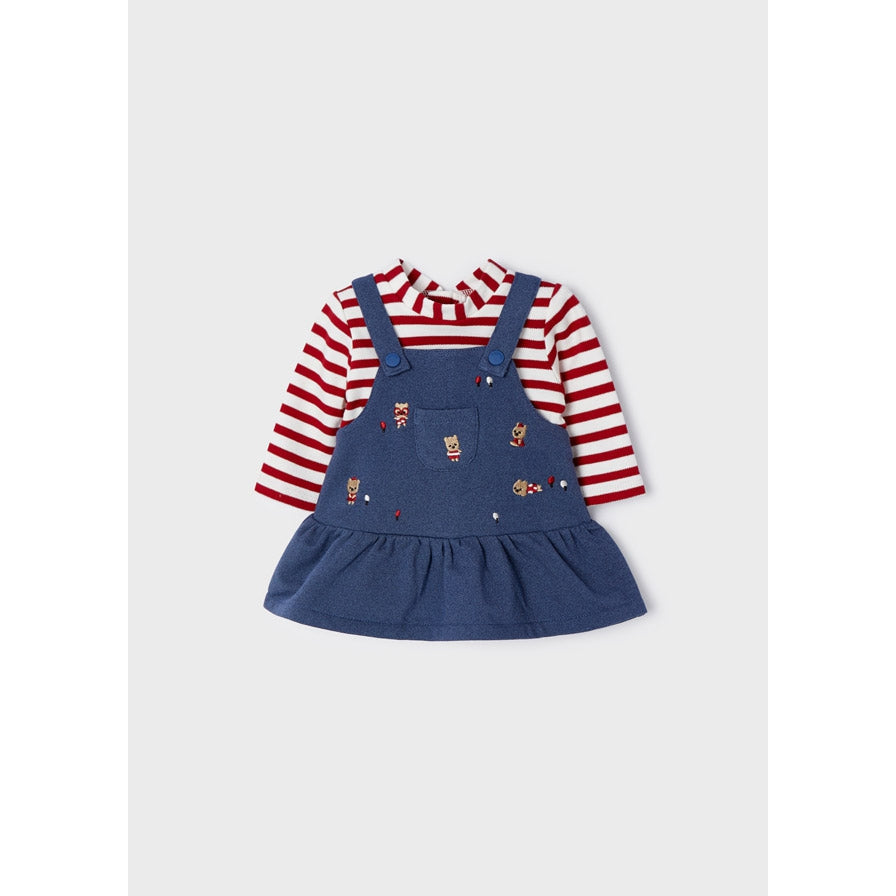 Mayoral Faux Denim Overall Dress-MAYORAL-Little Giant Kidz