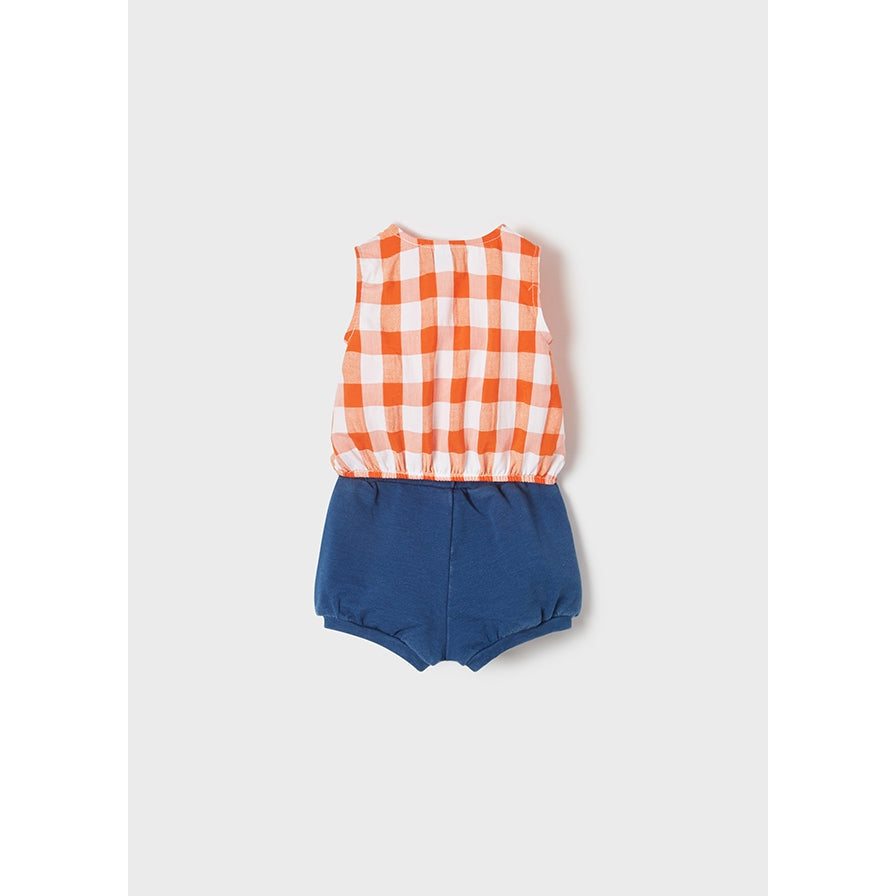 Mayoral Girl Vichy Shorts Set - Clementine-MAYORAL-Little Giant Kidz
