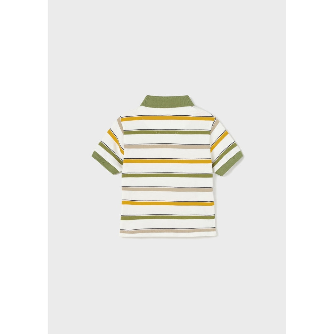 Mayoral Jungle Green Stripe Polo-MAYORAL-Little Giant Kidz