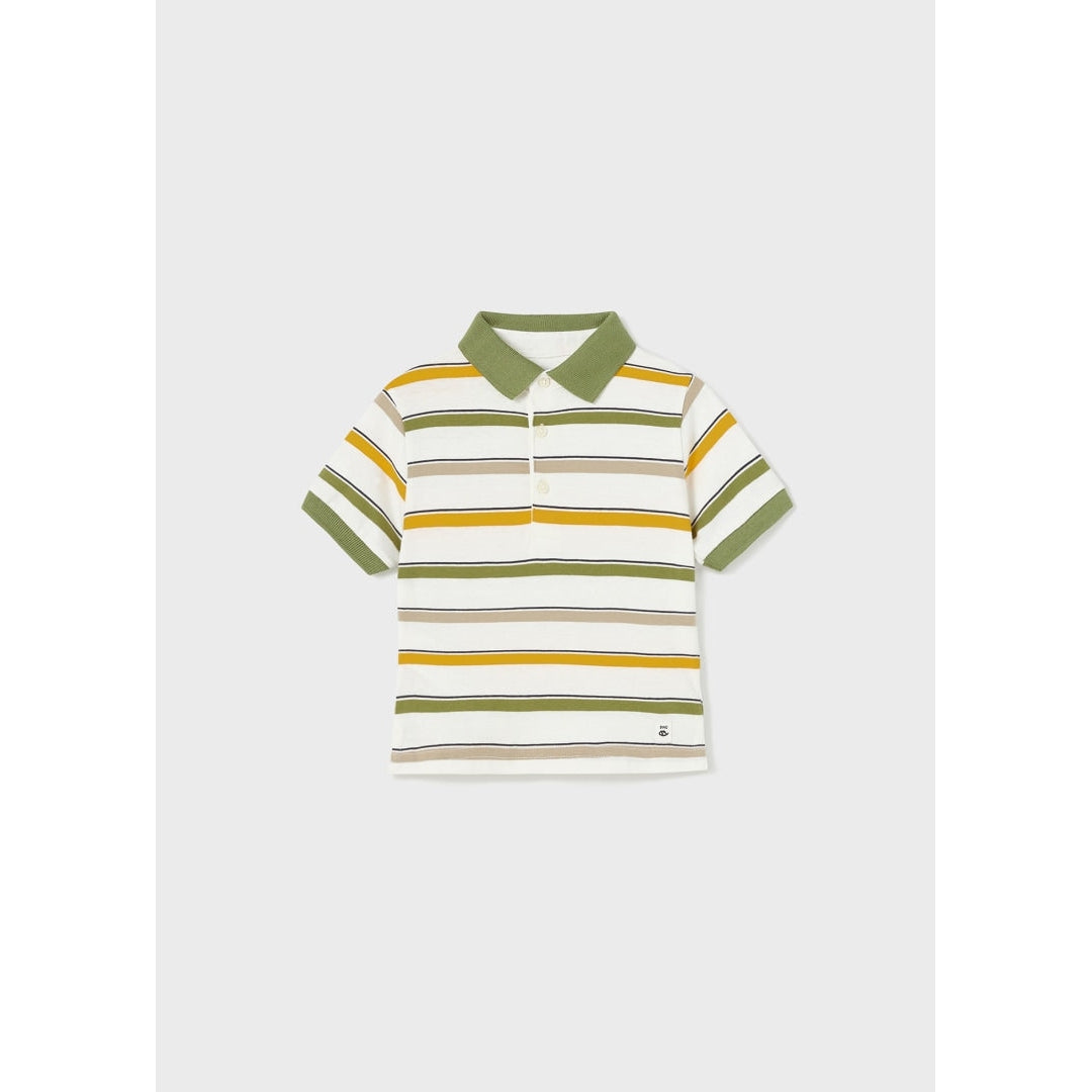Mayoral Jungle Green Stripe Polo-MAYORAL-Little Giant Kidz