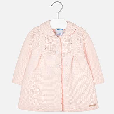 Mayoral Knit Coat Pink-MAYORAL-Little Giant Kidz