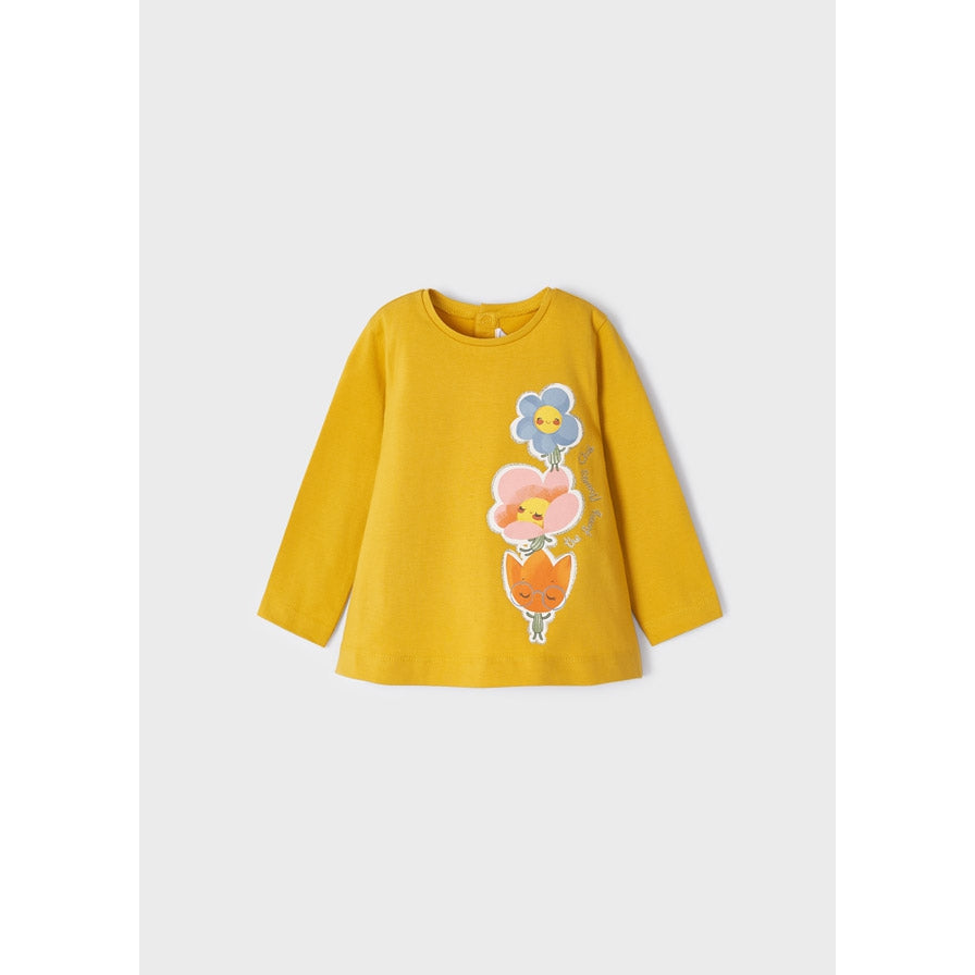 Mayoral Long Sleeve The Funny Flowers Club Shirt - Honey-MAYORAL-Little Giant Kidz
