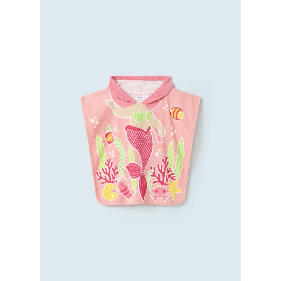 Mayoral Mermaid Hooded Poncho Towel - Flamingo Pink-MAYORAL-Little Giant Kidz