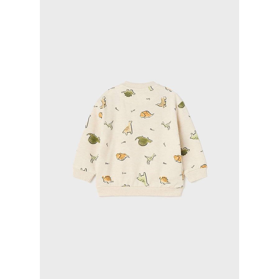 Mayoral Oatmeal Print Sweatshirt-MAYORAL-Little Giant Kidz