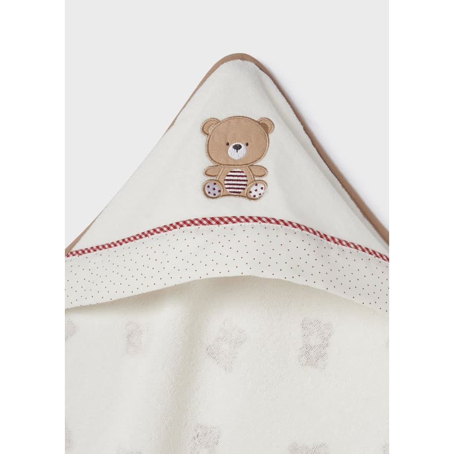 Mayoral Off White Teddy Bear Cotton Towel-MAYORAL-Little Giant Kidz