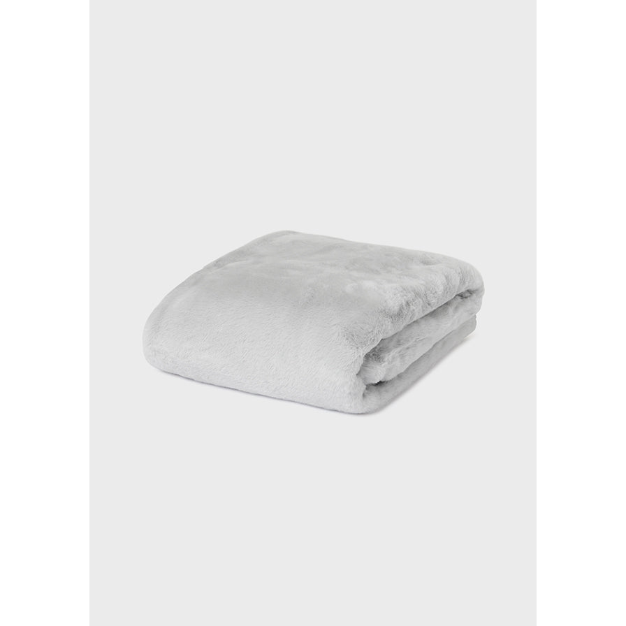 Mayoral PomPom Faux Fur Baby Blanket - Fog-MAYORAL-Little Giant Kidz