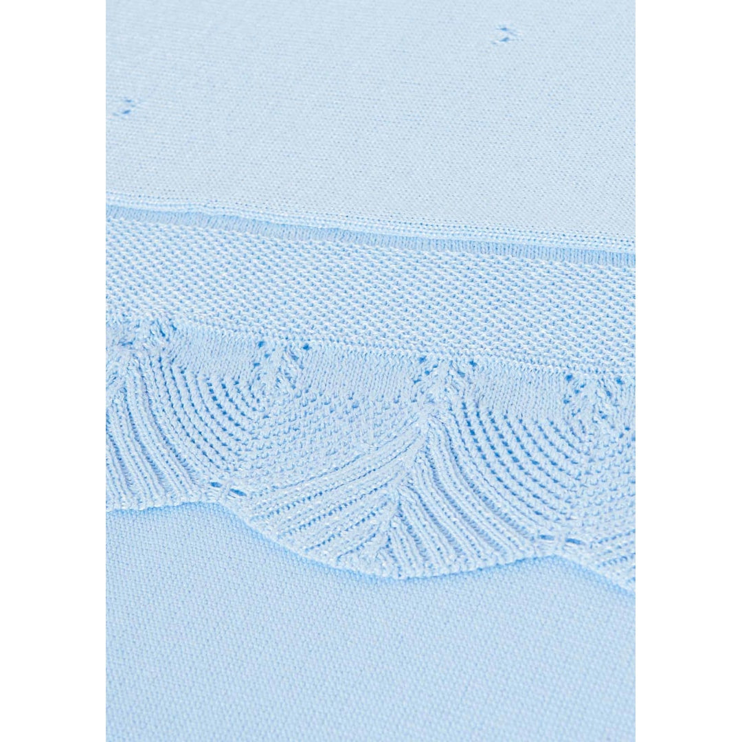 Mayoral Ruffled Baby Blanket - Sky Blue-MAYORAL-Little Giant Kidz
