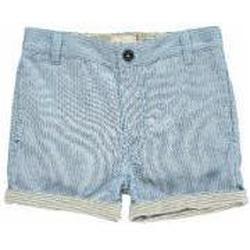 Me & Henry Blue Striped Turn Up Shorts-ME & HENRY-Little Giant Kidz