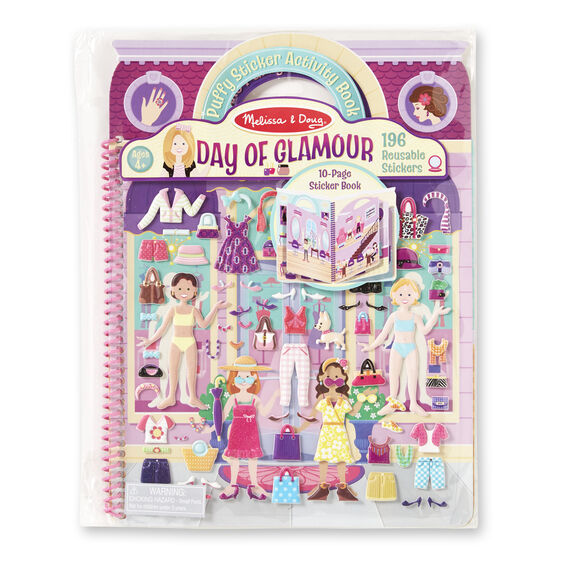 Melissa & Doug Deluxe Puffy Sticker Book - Day of Glamour-MELISSA & DOUG-Little Giant Kidz