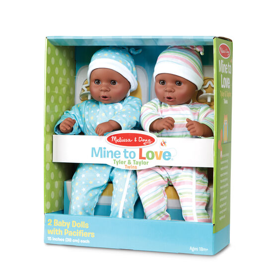 Melissa & Doug Mine to Love 12" Twins Dolls - Tyler & Taylor-MELISSA & DOUG-Little Giant Kidz