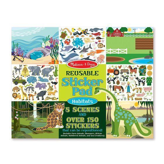 Melissa & Doug Reusable Sticker Pad - Habitats-MELISSA & DOUG-Little Giant Kidz