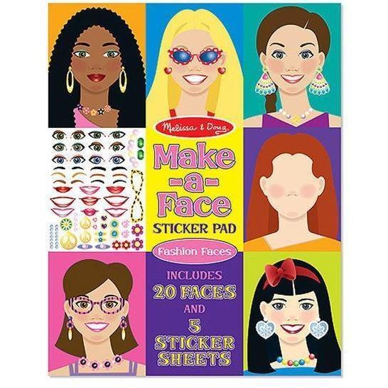 Melissa & Doug Sticker Pad Make-a-Face - Fashion Faces-MELISSA & DOUG-Little Giant Kidz