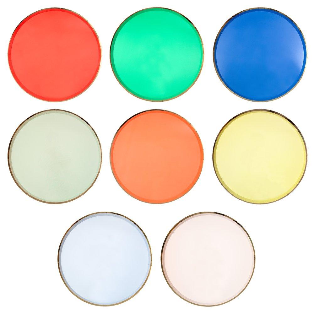 Meri Meri Party Palette Dinner Plates (Set of 8)-Meri Meri-Little Giant Kidz