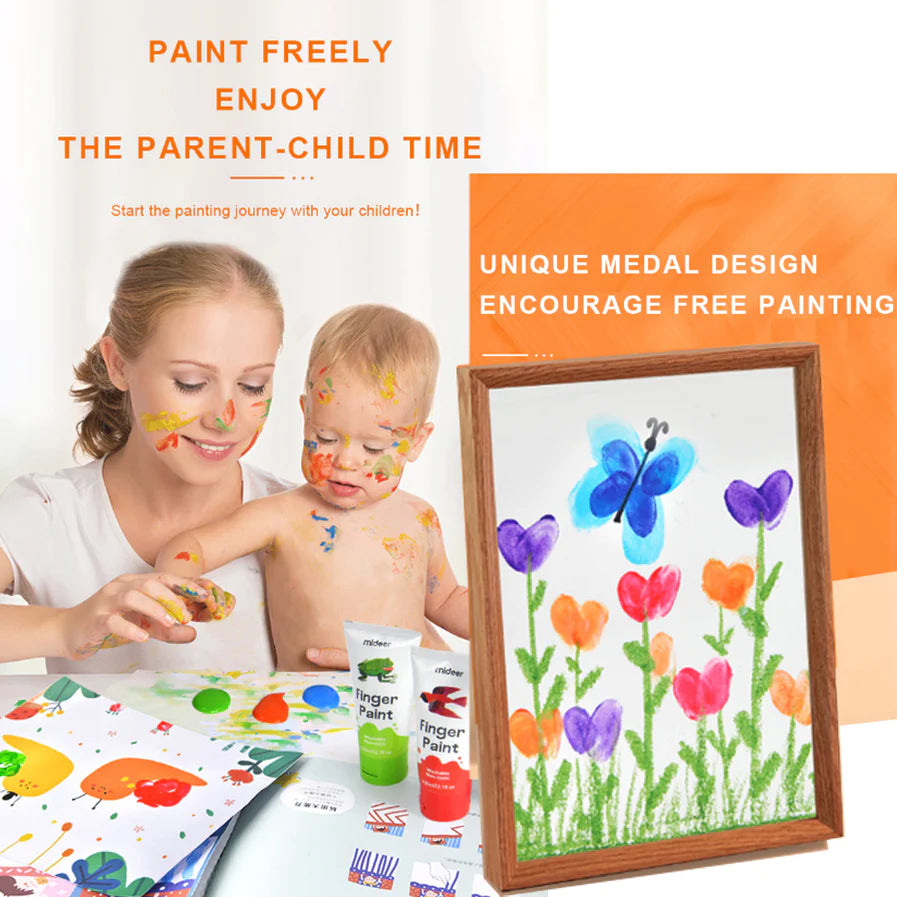 MiDeer Finger Paint Paper Book - 15 Pages-Mideer-Little Giant Kidz