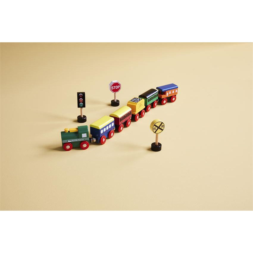 Mud Pie Boxed Wood Train 10-Piece Set-MUD PIE-Little Giant Kidz