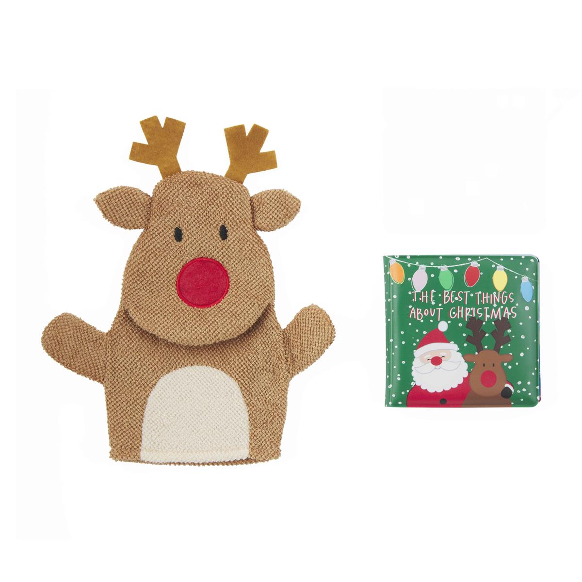 Mud Pie Christmas Bath Book & Mitt-MUD PIE-Little Giant Kidz