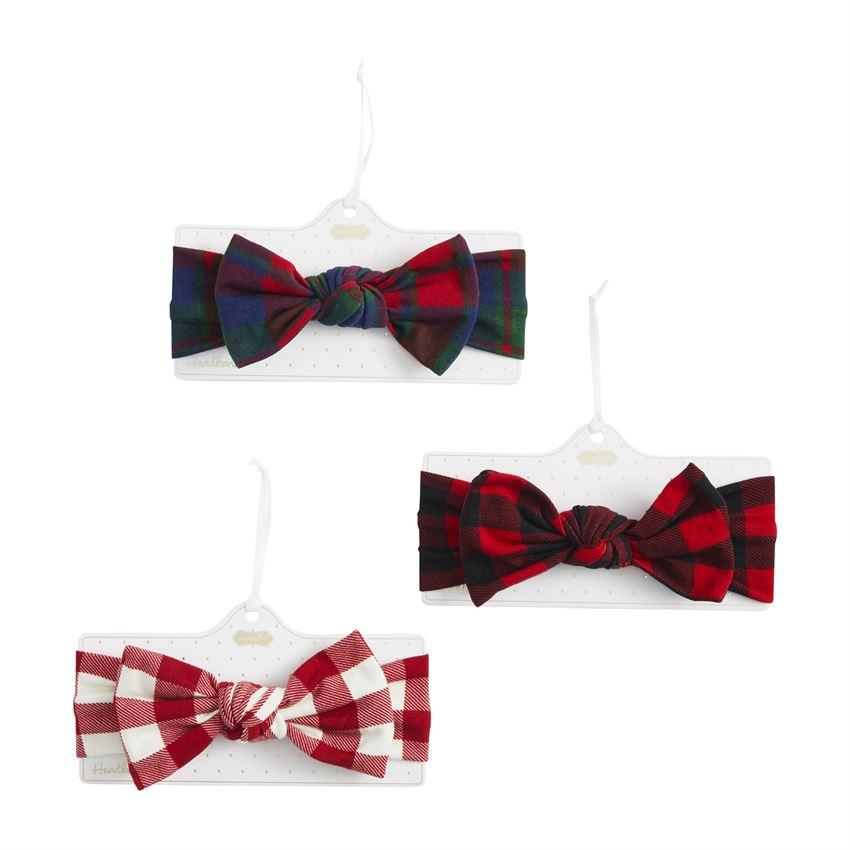 Mud Pie Christmas Jersey Bow Headband-MUD PIE-Little Giant Kidz