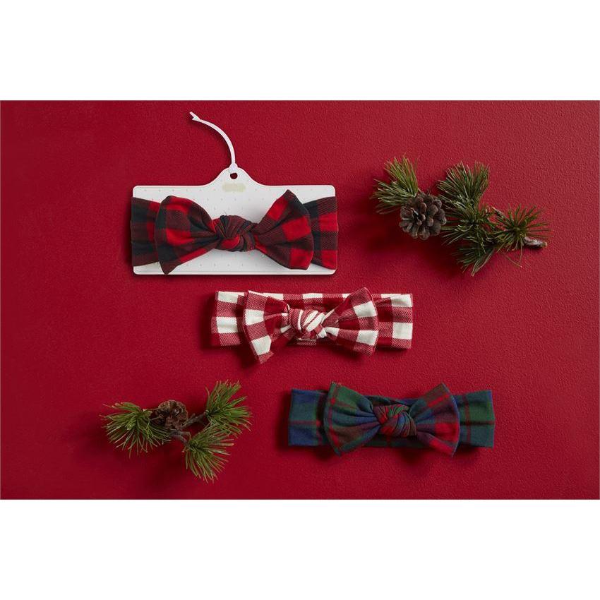 Mud Pie Christmas Jersey Bow Headband-MUD PIE-Little Giant Kidz