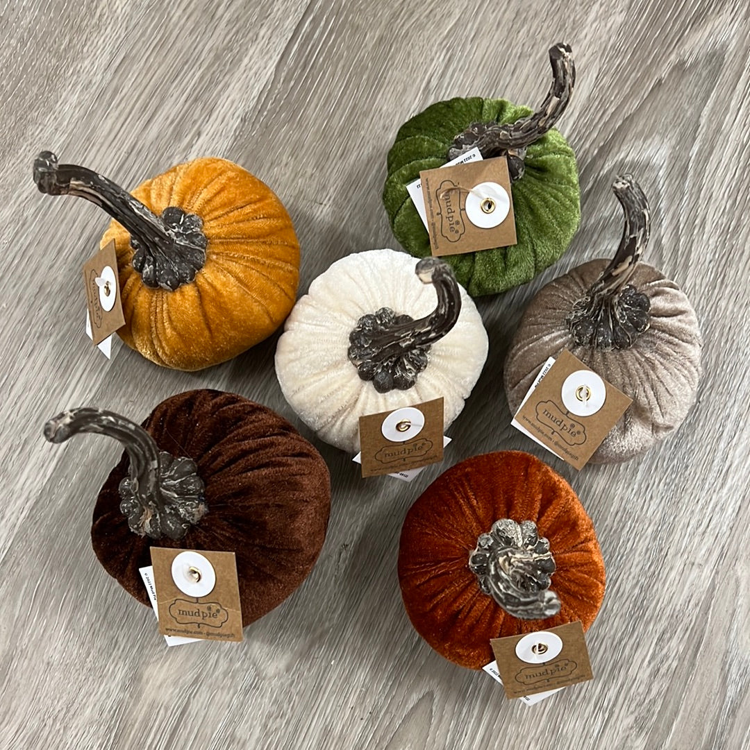 Mud Pie Decorative Velvet Pumpkin Filler-MUD PIE-Little Giant Kidz