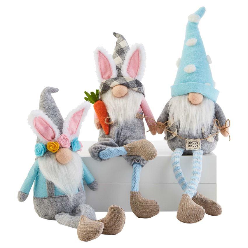 Mud Pie Easter Felt & Chambray Dangle Legs Gnome-MUD PIE-Little Giant Kidz