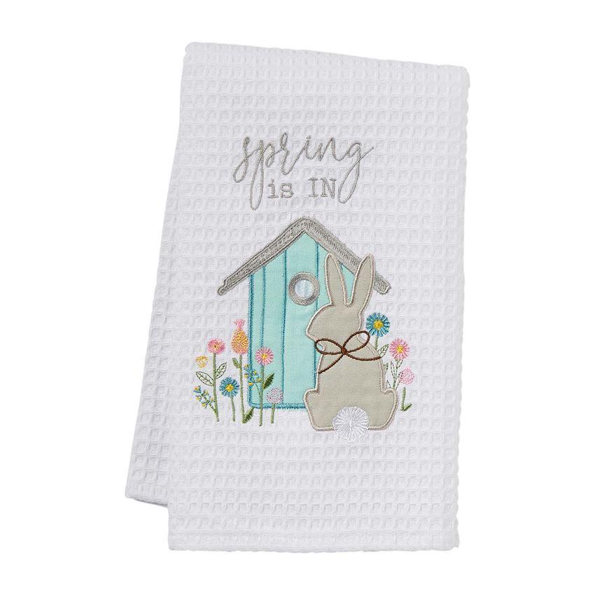 Mud Pie Easter Waffle Weave Embroidered Cotton Towel-MUD PIE-Little Giant Kidz