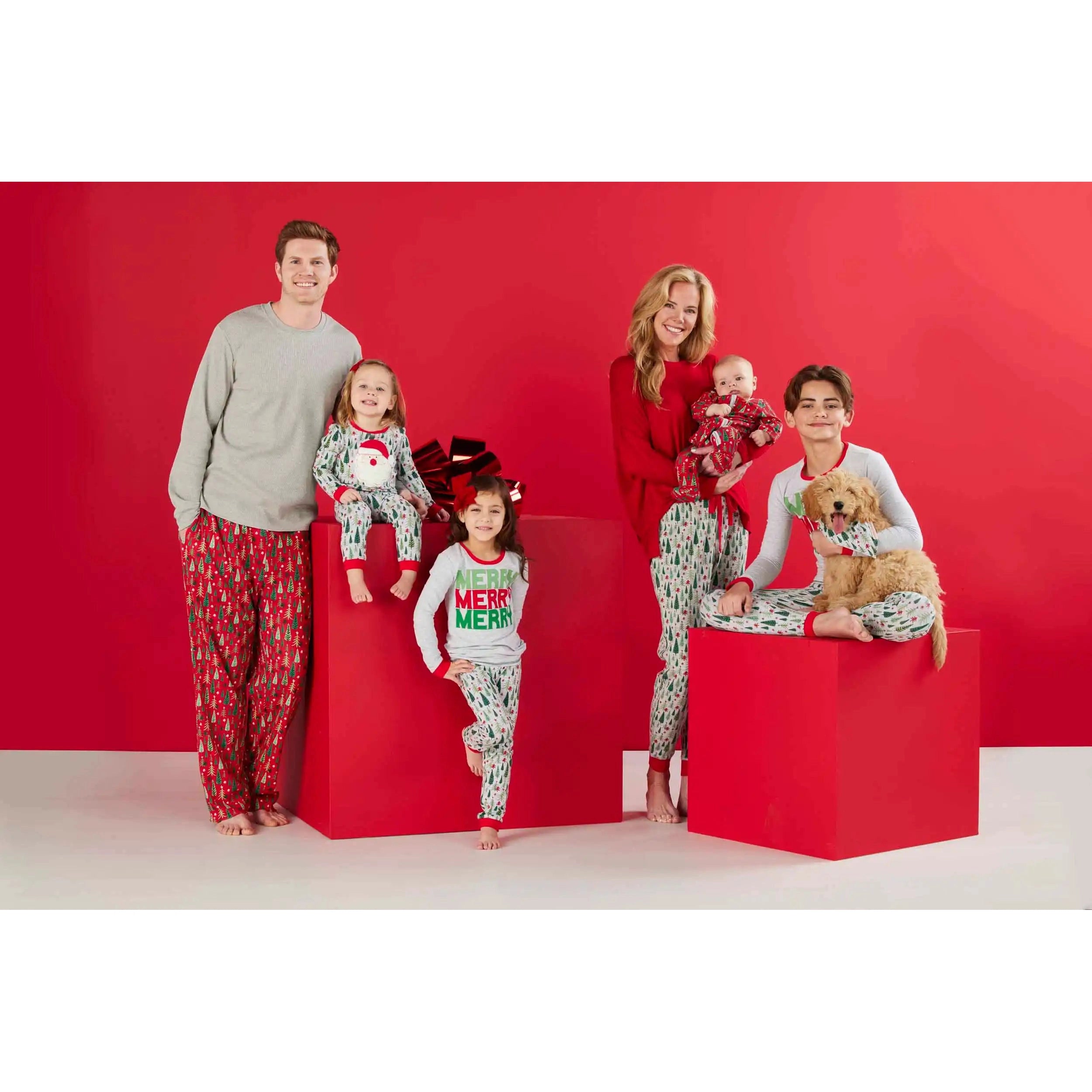 Mud Pie Family Trees Youth Pajama Set-MUD PIE-Little Giant Kidz