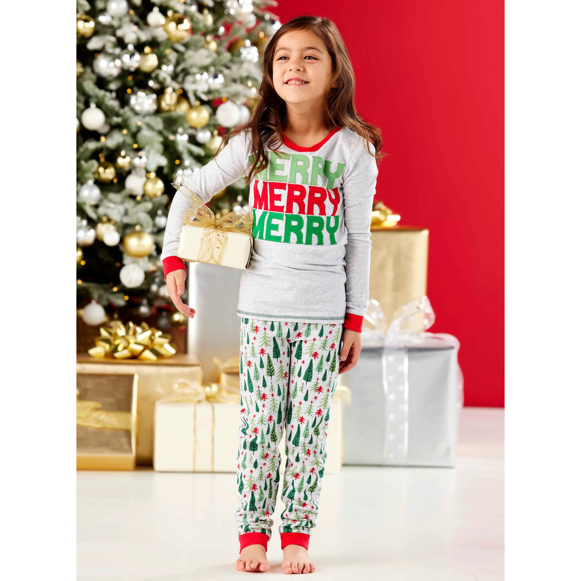 Mud Pie Family Trees Youth Pajama Set-MUD PIE-Little Giant Kidz