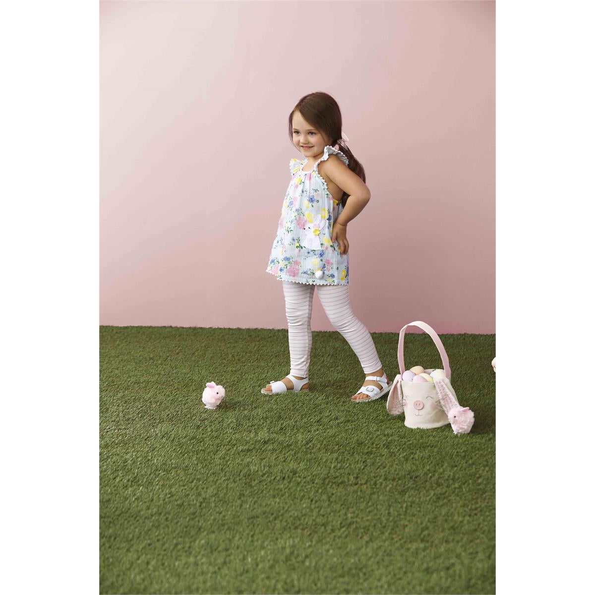 Mud Pie Floral Bunny Tunic & Legging Set-MUD PIE-Little Giant Kidz