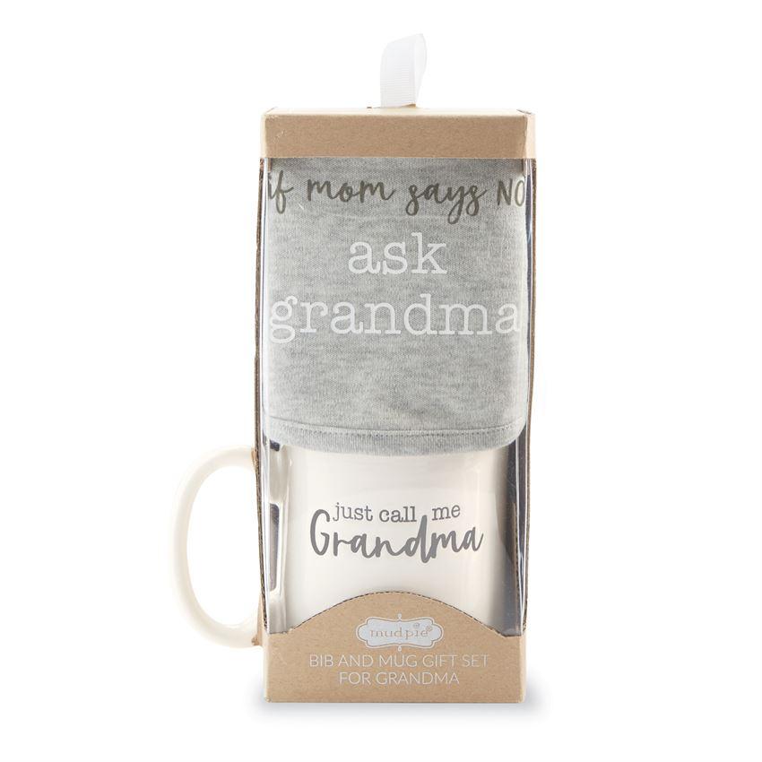 Mud Pie Grandma Bib And Mug Gift Set-MUD PIE-Little Giant Kidz