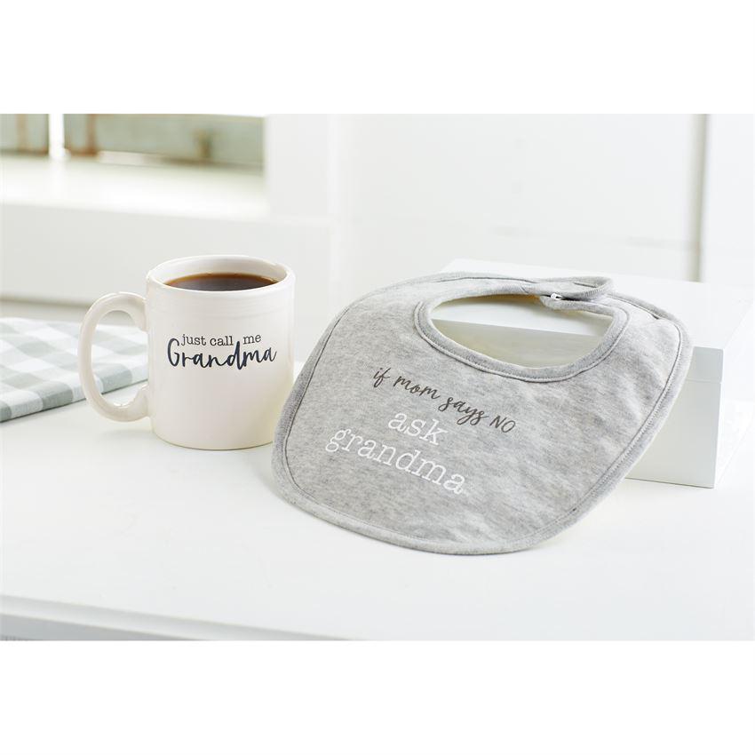Mud Pie Grandma Bib And Mug Gift Set-MUD PIE-Little Giant Kidz