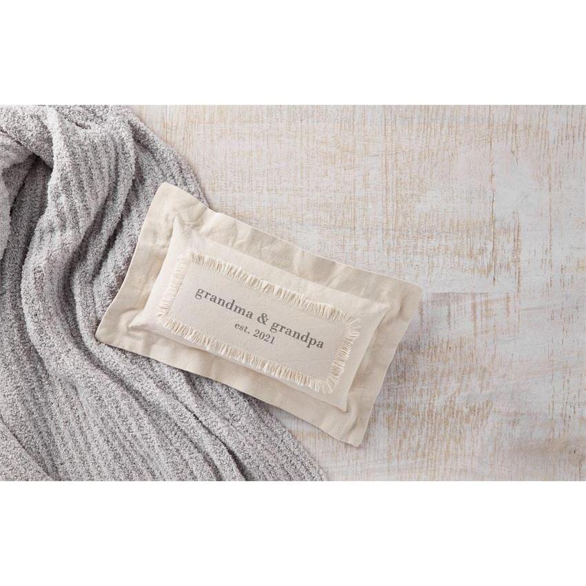 Mud Pie Grandparents Est. 2021 Canvas Pillow-MUD PIE-Little Giant Kidz