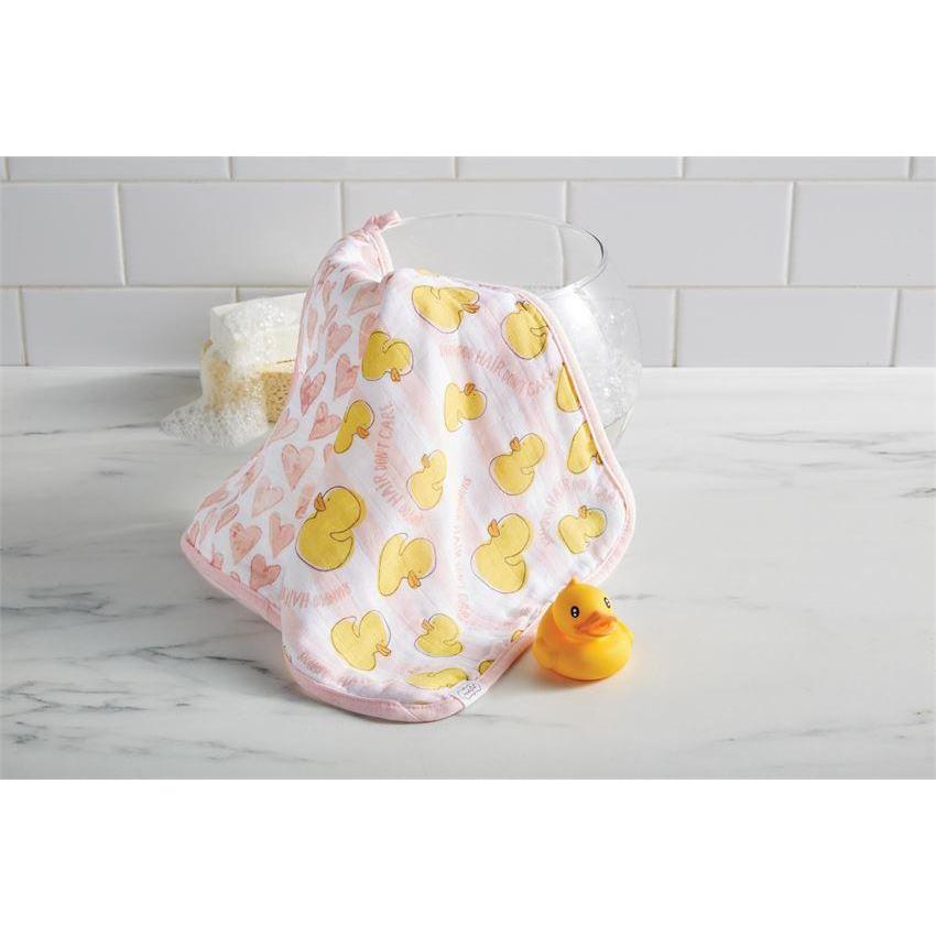 Mud Pie Muslin Washcloth & Rubber Ducky Set-MUD PIE-Little Giant Kidz