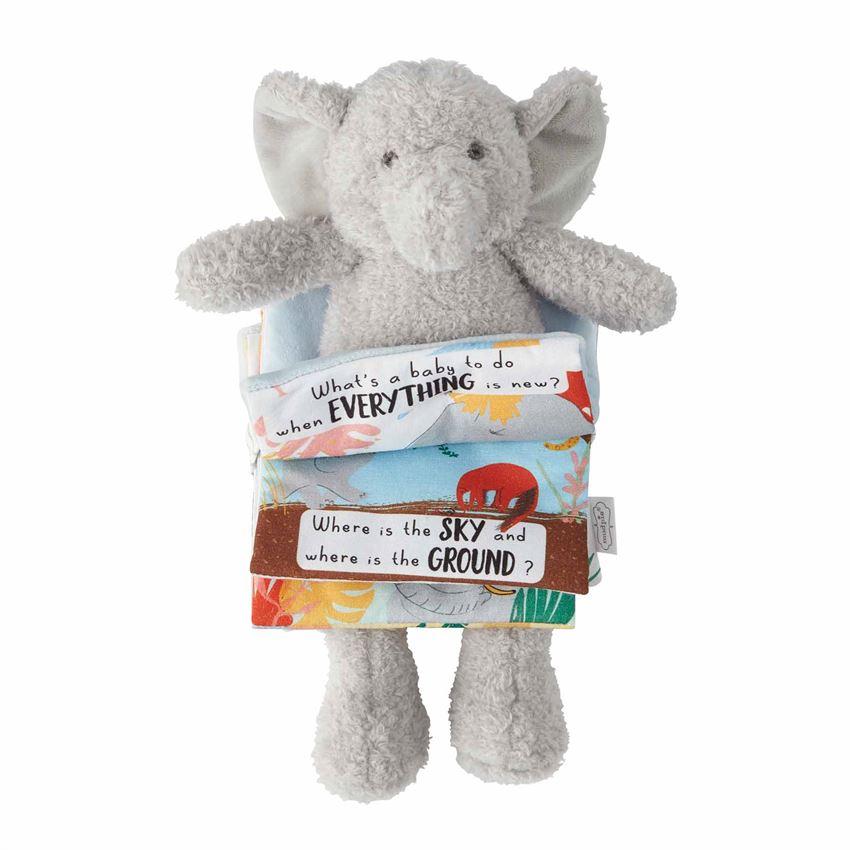 Mud Pie Plush Reading Pal - Blue Elephant-MUD PIE-Little Giant Kidz