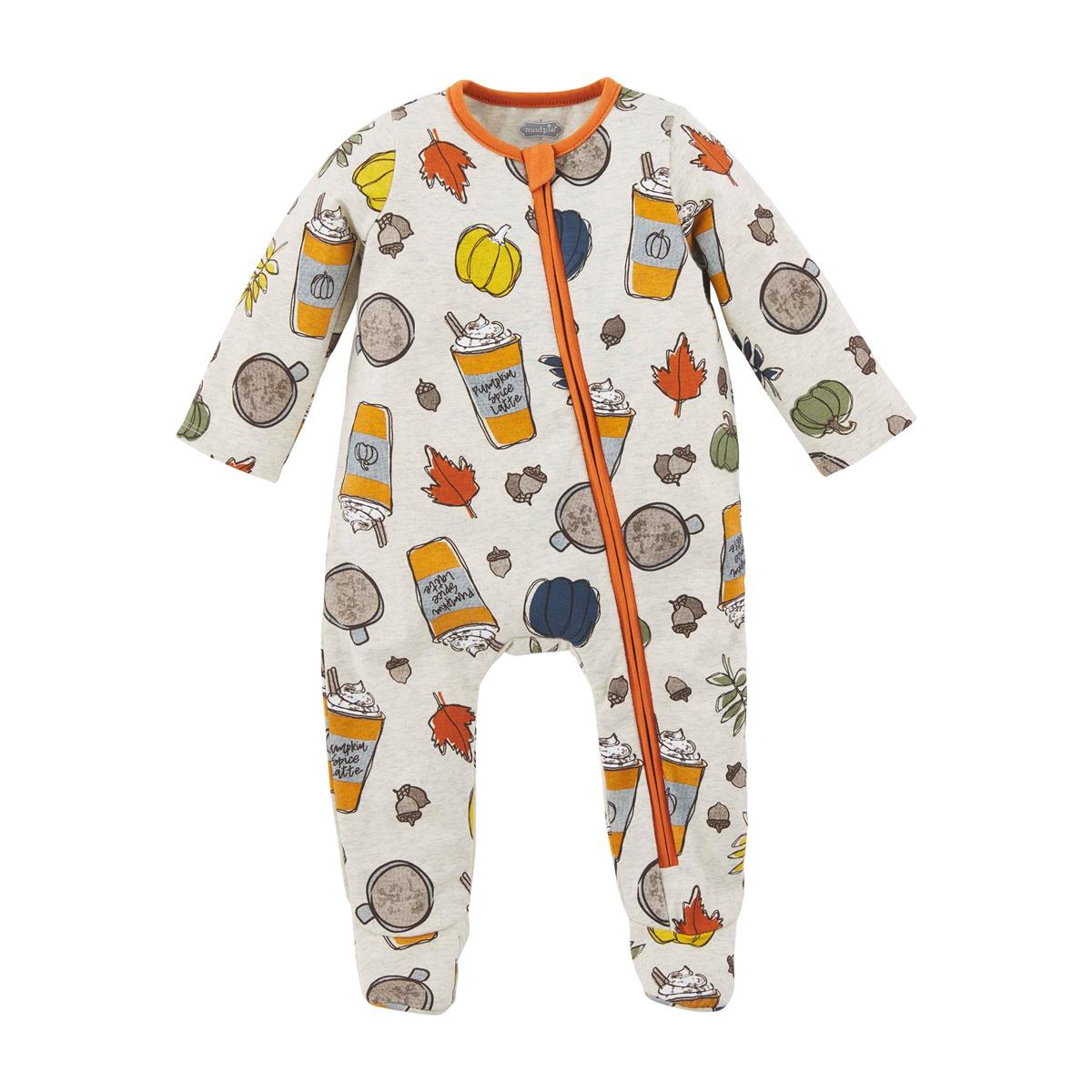 Mud Pie Pumpkin Spice Zipper Sleeper-MUD PIE-Little Giant Kidz