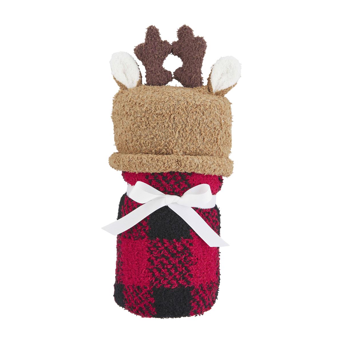 Mud Pie Reindeer Swaddle & Hat Set-MUD PIE-Little Giant Kidz