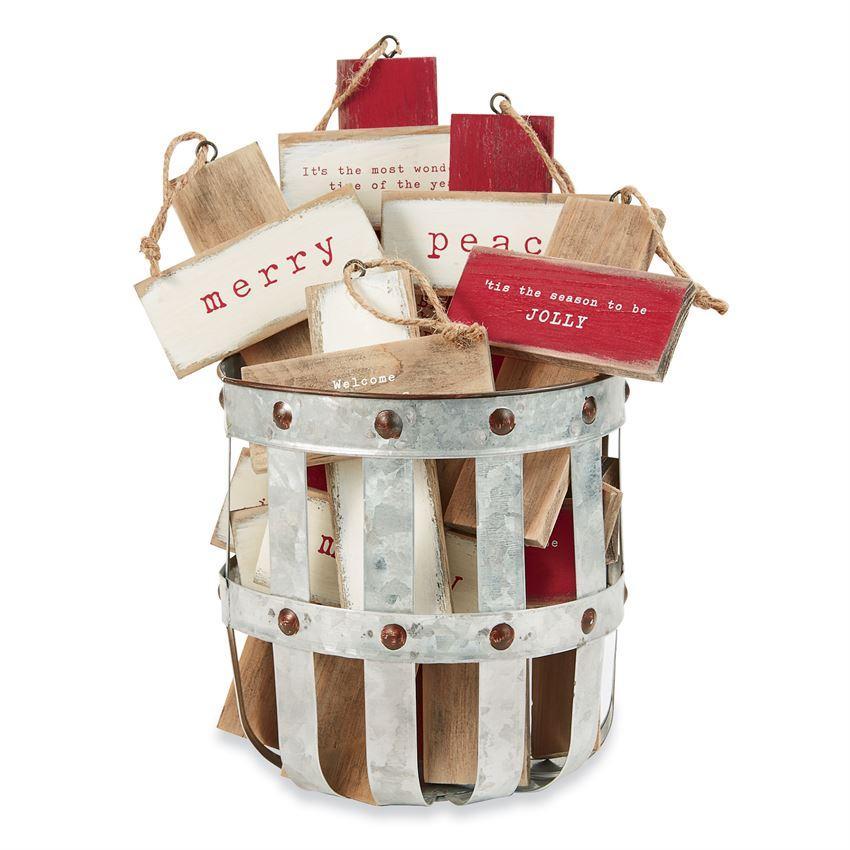 Mud Pie Sentiment Small Rugged Cross Ornament-MUD PIE-Little Giant Kidz