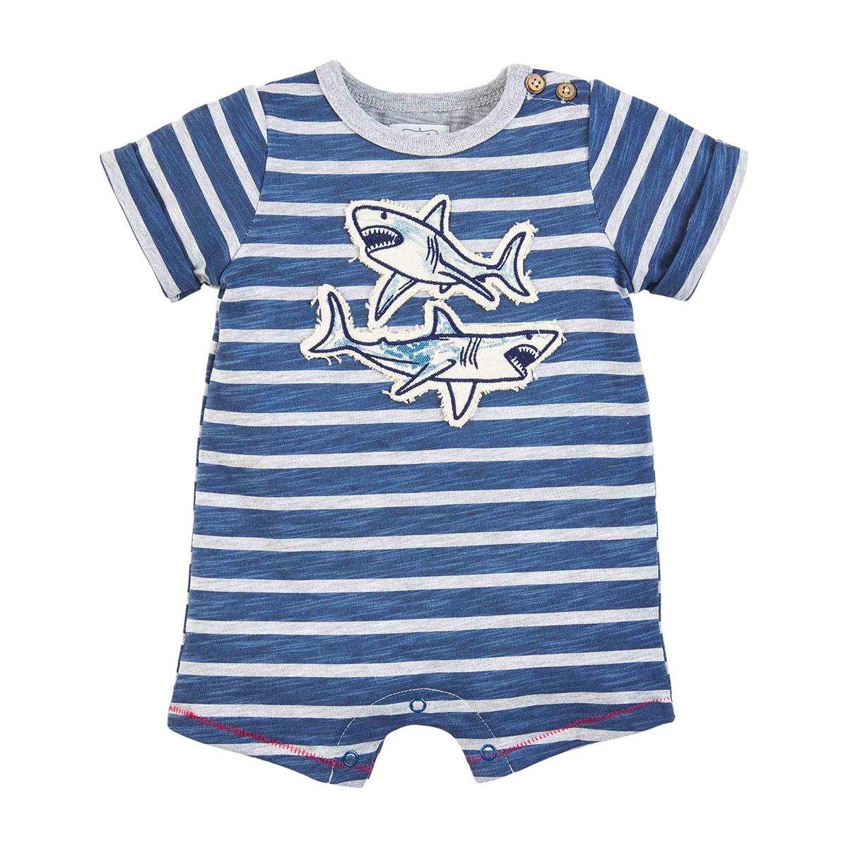Mud Pie Shark Shortall-MUD PIE-Little Giant Kidz