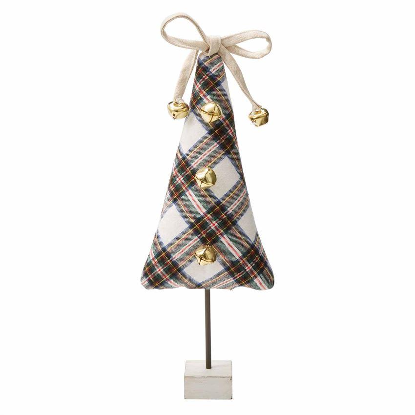 Mud Pie Tartan Jingle Bell Tree with Canvas Bow-MUD PIE-Little Giant Kidz